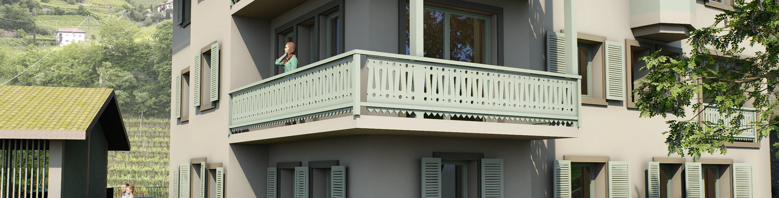 Wohnung G: Neue, große Zweizimmerwohnung mit Balkon