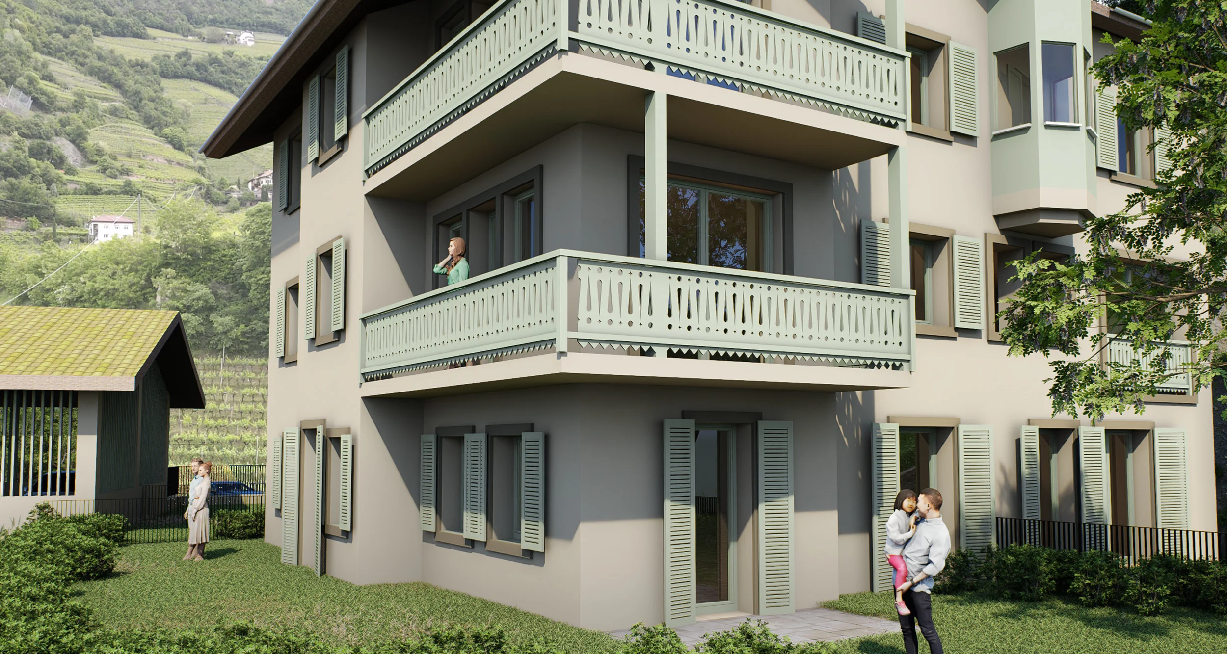 Wohnung E: Neue Zweizimmerwohnung mit Loggia