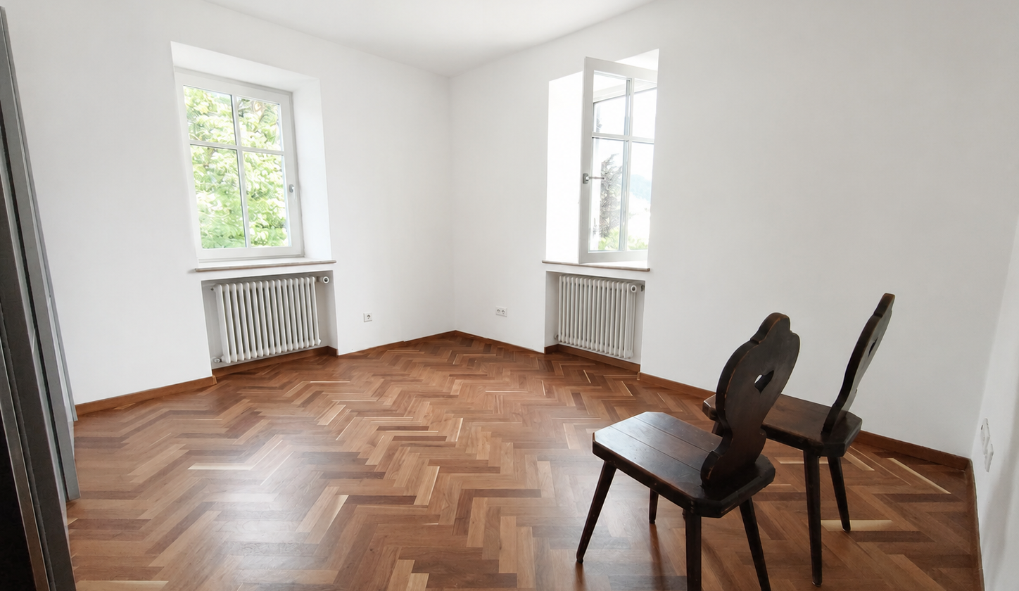 Teilmöblierte Dreizimmerwohnung mit Wintergarten